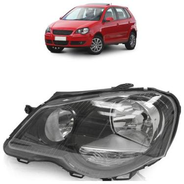 Imagem de Farol Dianteiro Polo 2007 A 2014 Máscara Negra - Automotive Imports, E