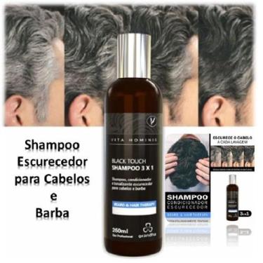 Imagem de Shampoo Para Cabelo e Barba  Escurecedor Vito Hominis Black Touch 250m