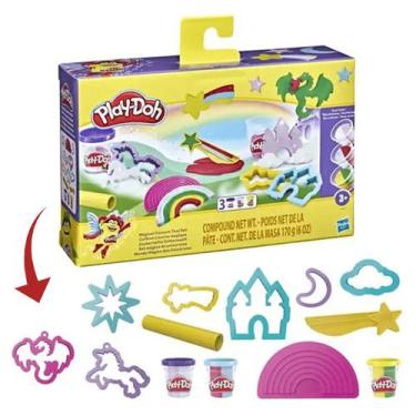 Imagem de Massinha Play Doh Mundo Mágico dos Unicórnios 3 Potes Hasbro