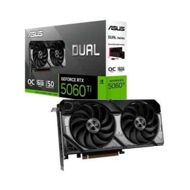 Imagem de Gpu asus rtx 5060 ti 16gb dual oc, gddr7, 128-bits, 3x dp / 1x hdmi - 