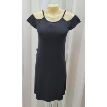 Imagem de Vestido Visco lycra regata Feminino Adulto - Tic tac, Preto, Preto, GG