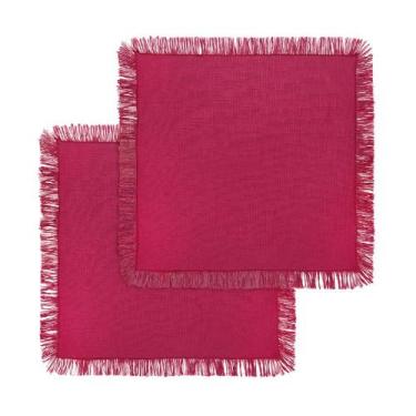 Imagem de Kit de Guardanapos de Tecido Coloratta Cereja com Franka 40cm 2 Unidad