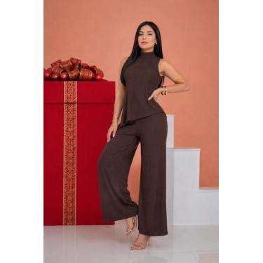 Imagem de conjunto assimétrico - Morena Gyn, Marrom, G, ana ruga