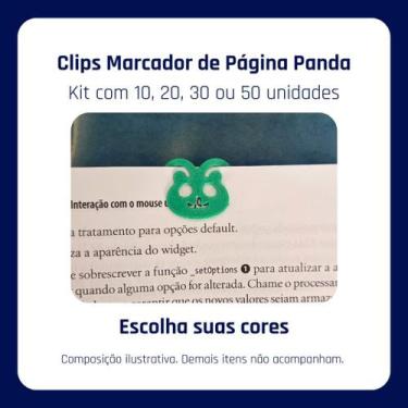 Imagem de Marcador de Página Panda Clip para Livro e Caderno  Papelaria para Lei