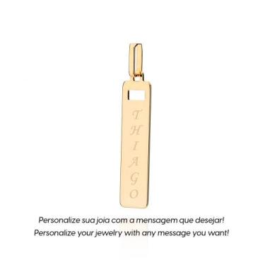 Imagem de Pingente Personalizável Banhado a Ouro Rommanel 543020 Cor:Dourado, Do