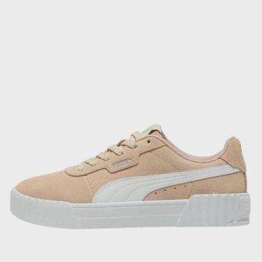Imagem de Tenis Puma Carina 3.0 Suede Plataforma REF:405899-53, Bege, 36