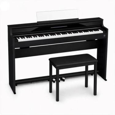 Imagem de Piano Digital Casio APS450 BK Celviano Preto C/ Banco, BLACK, U
