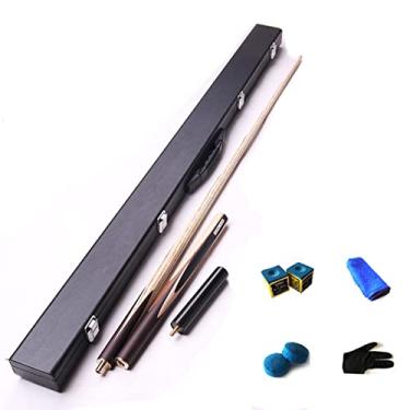 Imagem de LIUHD Conjunto de taco de sinuca, taco de sinuca de 3/4 com acessórios de extensão de 15 cm, bastão de bilhar fácil de armazenar, jogos em ambientes internos e externos, conjunto de bastões de piscina com ponta de 10 mm, encaixotado, 9,8 mm