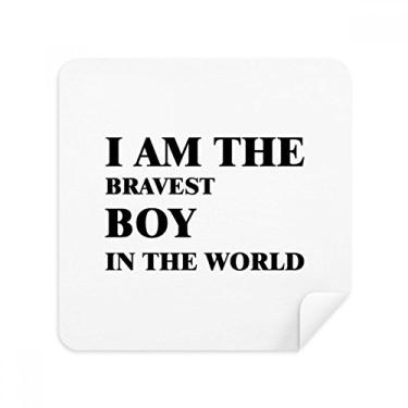 Imagem de I Am The Bravest Pano de limpeza de tela para meninos Tecido de camurça Pacote com 2