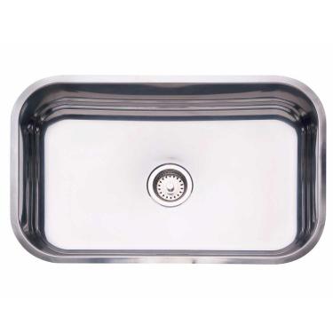 Imagem de Cuba de Embutir para Cozinha Tramontina Retangular 47 BL Válvula de 3.1/2 Inox