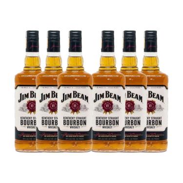 Imagem de Kit 6 Whisky Jim Beam Bourbon 1l
