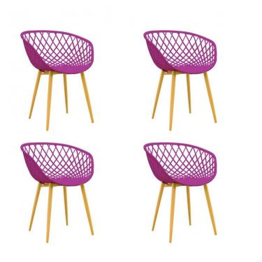 Imagem de Conjunto 4 Cadeiras com Braços Clarice Rivatti Cereja