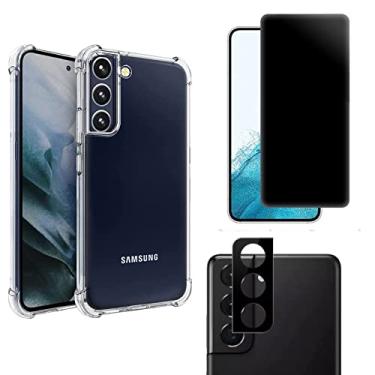 Imagem de Kit Capa Anti Impacto + Película Privativa + Película Câmera Compatível Samsung S22 Plus