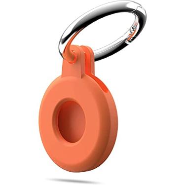 Imagem de Adequado para capa Aircovered Air Tag – Capa protetora macia de silicone compatível com Apple AirTag, capa antiperda de localizador de chaves (coral)
