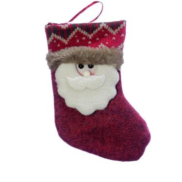 Imagem de Kit 12 Peças Decoração Natal Bota Meia Papai Noel Natalino 18cm