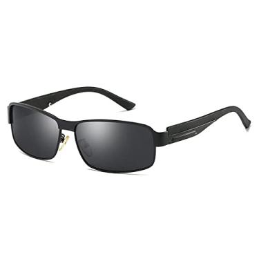 Imagem de Óculos de sol polarizados para homens mulheres moda armação quadrada raios retrô clássico designer óculos de sol para condução óculos de proteção UV400, preto preto2, pacote B