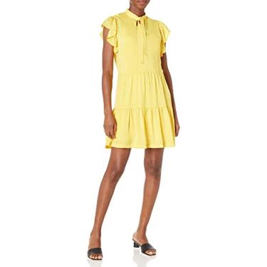 Imagem de Tommy Hilfiger Vestido feminino de manga esvoaçante fantasma, Manga, 36