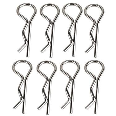 Imagem de 50 peças de pinos duráveis de aço inoxidável RC para carroceria, pinos de substituição universais de 0,8 mm para veículos RC escala 1/12 1/16 1/18 1/24 e 9112 9122 9123 (prata 15-WJ07)