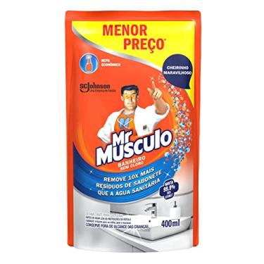 Imagem de Mr. Músculo Desinfetante Banheiro Sem Cloro, Refil Sachê 400ml