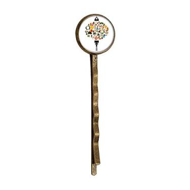 Imagem de Fan Butterfly Taiji Bule de chá Mountain Retro Metal Hair Bobby Pin Headwear
