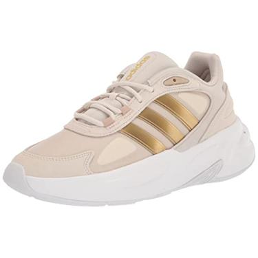 Imagem de adidas Tênis de corrida feminino Ozelle, Alumínia/dourado metálico/bege mágico, 41