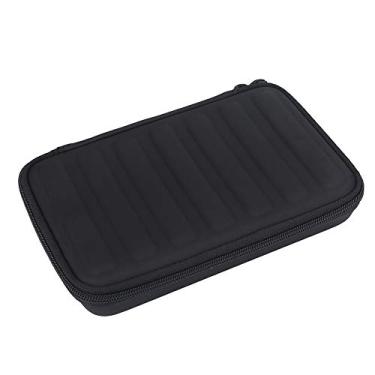 Imagem de Estojo de transporte para gaita com zíper, caixa de couro PU para 7 gaitas preta