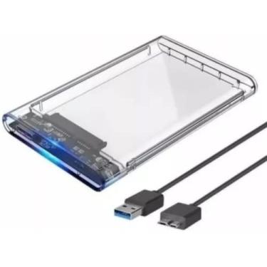 Imagem de Case Xingling Para Transparente Usb 3.0 Notebook Sata Protect Transmissão 6Gbps SATA 2.5'" HHD ou SSD