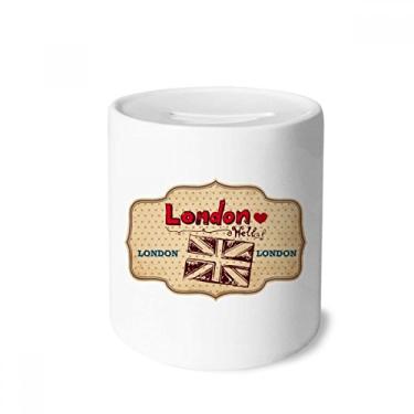 Imagem de DIYthinker UK London Union Jack Carimbo Dinheiro Caixa de Cerâmica Porta-Moedas Presente