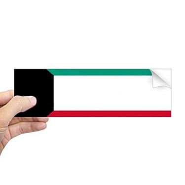 Imagem de DIYthinker Adesivo retangular com a bandeira nacional do Kuwait da Ásia, para notebook, janela
