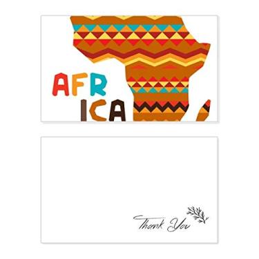 Imagem de Mapa chique da África com listras, cartão de agradecimento, papel de aniversário, agradecimento de casamento