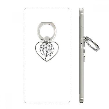 Imagem de Suporte de anel de telefone com desenho de flor de dente-de-leão com suporte universal