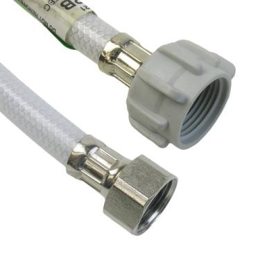 Imagem de LASCO Tubo de ferro feminino 10-2813 1/2 polegadas da Female Ballcock Plastic Nut por 30 cm Flex trançado vinil abastecimento de água