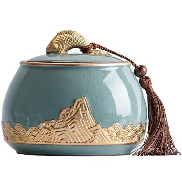 Imagem de Conjunto de chá de cerâmica 13,6 cm, latas seladas, pote de armazenamento de chá, criatividade, Kung Fu