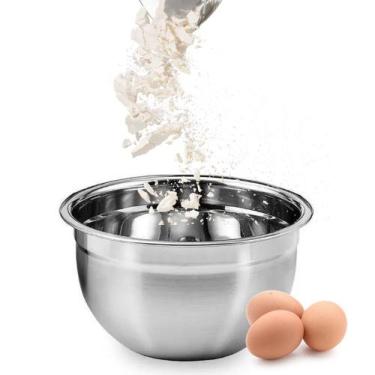 Imagem de Tigela Mixing Bowl Inox Pequena 14cm Multiuso 14X7cm Kehome