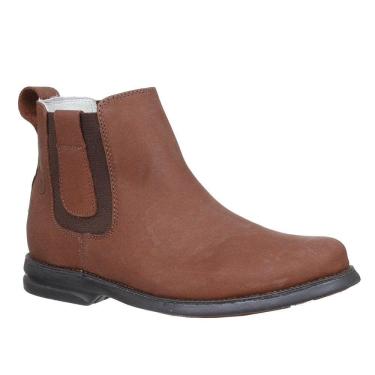 Imagem de Botina Masculina com Bico Redondo Marrom Cow Way 33088