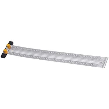 Imagem de Régua de Linha de Aço Inoxidável, Escala de Marcação, Régua T Multifuncional de Alta Precisão para Cortar, Serrar, Rabiscar Régua, Escala de Marcação (400mm)