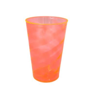 Imagem de 10 Copos Twister Cristal Colorido 400ml Festa P/Transfer Cor:Laranja Neon