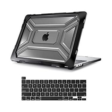 Imagem de MOSISO Capa compatível com MacBook Pro de 13 polegadas M2 2023 2022 2021 2020 A2338 M1 A2289 A2251 com Touch Bar Touch ID, capa rígida de plástico resistente com amortecedor de TPU