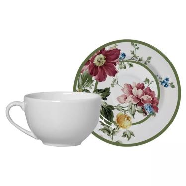 Imagem de Conjunto com 6 Xícaras de Chá com Pires Marselha 250ml