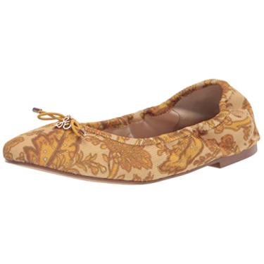 Imagem de Sam Edelman Sapatilha feminina Felicia Ballet, Tumérico, 10