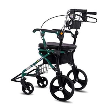 Imagem de Andador de mobilidade com rolo de rodas com assento e bolsa - Auxílio de mobilidade para adultos idosos idosos e deficientes - Cadeira de transporte de alumínio Andador de mobilidade lofty ambition