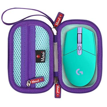 Imagem de Mchoi Estojo rígido de transporte adequado para mouse sem fio Logitech G305 Lightspeed, à prova de choque, à prova d'água, azul-petróleo sem fio, capa protetora para mouse para jogos