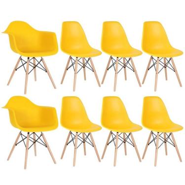 Imagem de Conjunto 2 X Cadeiras Eames Daw Com Braços + 6 Cadeiras Eiffe