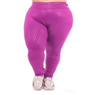 Imagem de Calça Legging Plus Size Cirre 3d Poliéster Confortável-Feminino