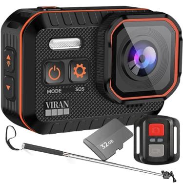 Imagem de Kit Câmera de ação Wifi SC02 + Memória 32gb + Bastão Filmadora Sport 4k 60fps Full Hd 20mp Mergulho Moto Bike Surf IP68