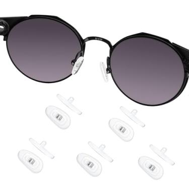 Imagem de OOWLIT 5 pares de protetores de nariz transparentes e macios antiderrapantes para óculos Oakley armação de óculos de sol 14 mm x 8 mm x 5 mm