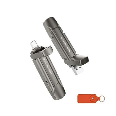 Imagem de Pen drive SSD externo MOVE SPEED 1 TB, velocidade de leitura e gravação de 1000 MB/s, entrada dupla USB 3.2 geração 2 e tipo C, portátil, para iPhone 15 e 16/MacBook/Android/Áudio e mais (1 unidade)