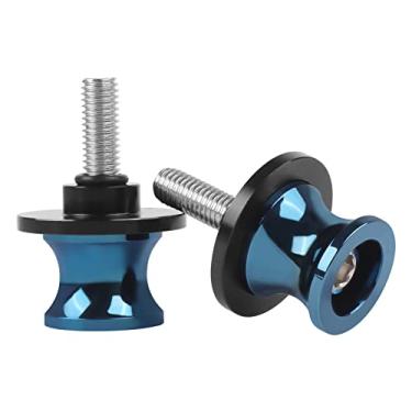 Imagem de CHIFUN 2 peças 10 mm M10 X1,5/1,25 bobinas de braço oscilante de motocicleta deslizantes CNC alumínio bobinas parafuso de suporte compatível com VULCAN S 650 900 Ninja 250 300 ZX-10R ZX-6R (azul