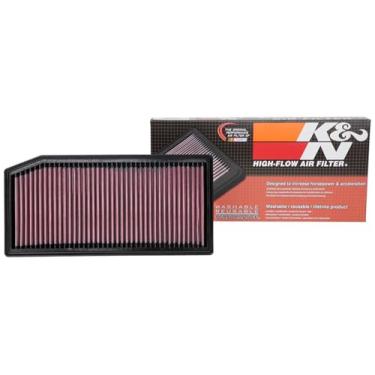 Imagem de K&N Filtro de ar do motor: Alto desempenho, Premium, lavável, filtro de substituição: Compatível com MERCEDES BENZ 2018-2020 (C, E, GLC, GLE), 33-3142