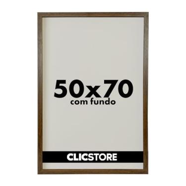 Imagem de Moldura 50x70Cm Com Fundo Sem Vidro Foto Poster Quadro Cor:Marrom